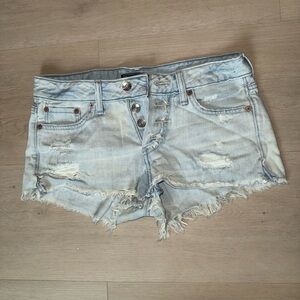 Abercrombie & Fitch Light Blue Jean Shorts